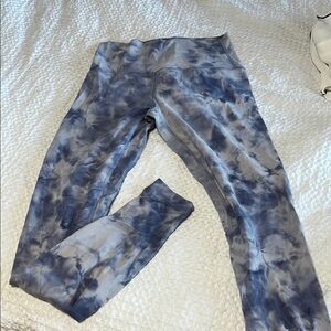 Women’s  Blue Tie-Dye Leggings